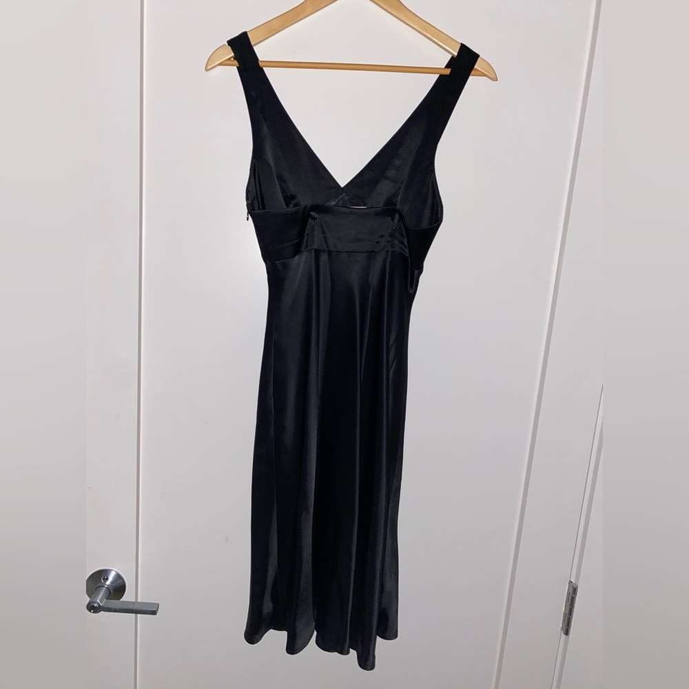 EUC - Bebe size 4 black satin dress